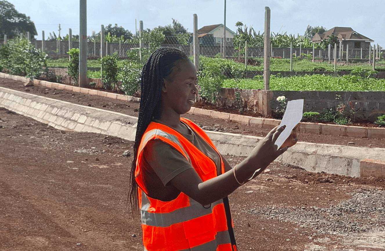 Engineer reviewing site plans